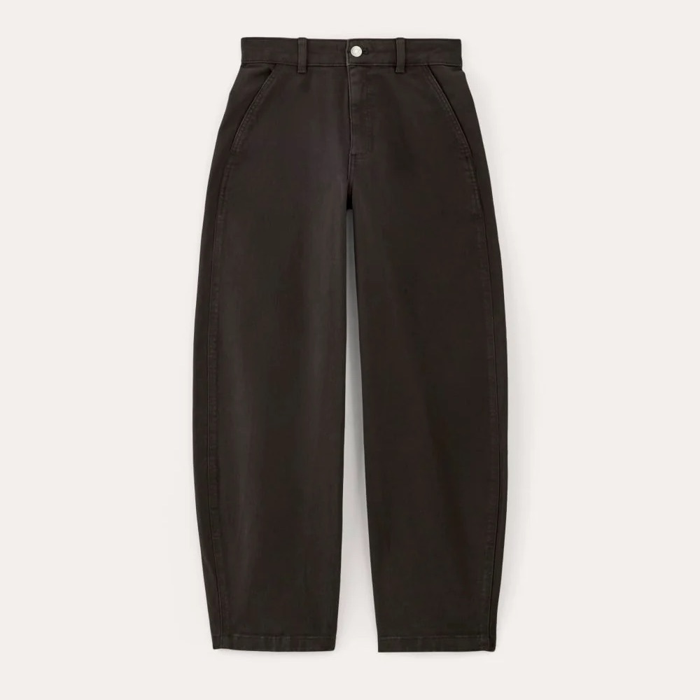 Women's Black Wide Leg Utility Barrel Pants